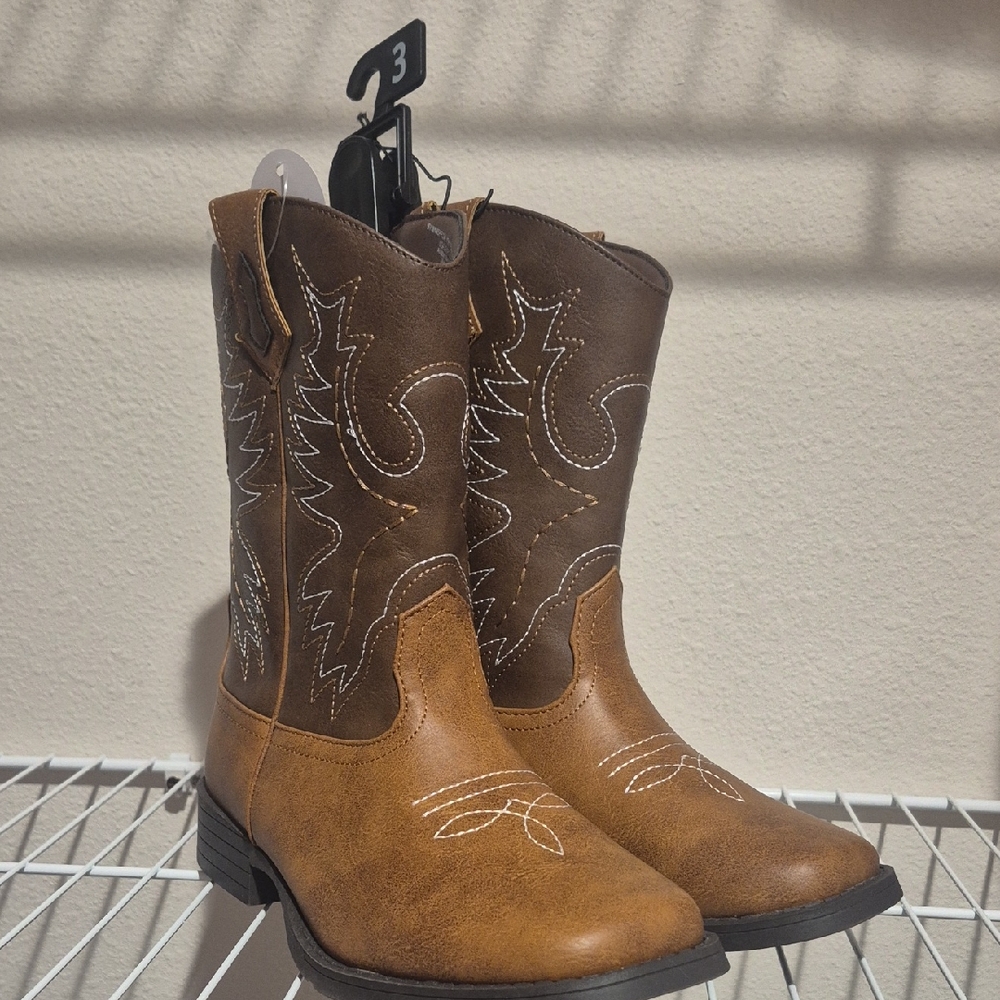 Brown Western Kids Boots